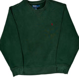 Polo By Ralph Lauren Sweatshirt - Large Green Cotton Blend