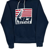 N83 Nautica Striped Hoodie - Small Navy Cotton