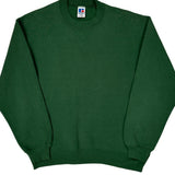 Russell Athletic Sweatshirt - Large Green Cotton