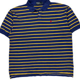 Polo By Ralph Lauren Striped Polo Shirt - XL Blue Cotton