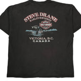 Steve Drane Harley Davidson Graphic T-Shirt - XL Black Cotton