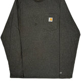Landscape Department Carhartt Long Sleeve T-Shirt - Medium Grey Cotton