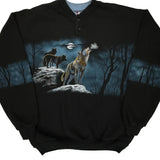 Made In USA Au Graphic Sweatshirt - Large Black Cotton
