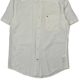 Tommy Hilfiger Short Sleeve Shirt - Large White Cotton