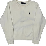 Polo By Ralph Lauren Sweatshirt - Medium White Cotton