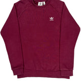 Adidas Sweatshirt - Medium Burgundy Cotton