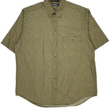 Nautica Short Sleeve Shirt - Large Yellow Cotton