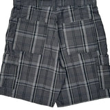Wrangler Checked Cargo Shorts - 36W 10L Gray Cotton