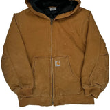 Age 10-12 Carhartt Jacket - Medium Brown Cotton