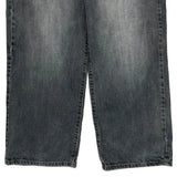 Avirex Wide Leg Graphic Jeans - 33W 28L Gray Cotton