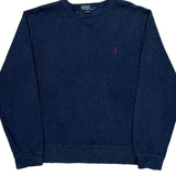 Polo By Ralph Lauren Sweater - Large Blue Cotton