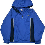 Reebok Windbreaker - Large Blue Polyester
