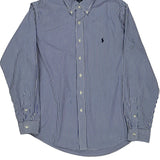 Ralph Lauren Striped Shirt - Large Blue Cotton