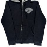 Harbor Town Harley Davidson Hoodie - Small Black Cotton Blend