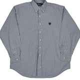 Ralph Lauren Striped Shirt - Large Blue Cotton