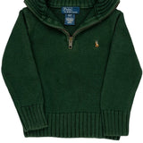 Age 2 Polo By Ralph Lauren 1/4 Zip - 2XS Green Cotton