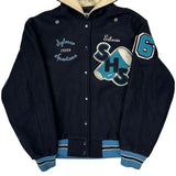 Spartans C&L College Varsity Jacket - Medium Navy Wool