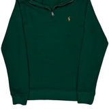 Polo By Ralph Lauren 1/4 Zip - Small Green Cotton