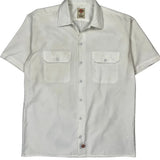 Dickies Short Sleeve Shirt - Medium White Polyester Blend
