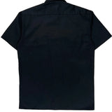 Dickies Short Sleeve Shirt - Medium Black Polyester Blend