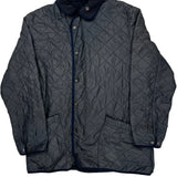 Barbour Quilted Jacket - Large Gray Polyester