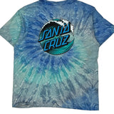 Age 11-12 Santa Cruz Tie-Dye T-Shirt - Medium Blue Cotton