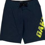 Bold Logo Oakley Graphic Sport Shorts - 32″ Waist Yellow Polyester