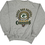 Green Bay Packers Logo Athletics Football Sweatshirt - Large Grey Cotton Blend