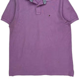 Tommy Hilfiger Polo Shirt - Large Purple Cotton