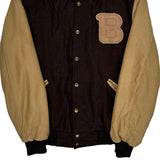 Eastfield College Varsity Jacket - Large Beige Wool Blend