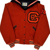 1988 College Trophy Jackets Varsity Jacket - Medium Red Wool