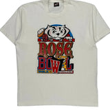 Single Stitch Rose Bowl Fruit Of The Loom Graphic T-Shirt - XL White Cotton Blend