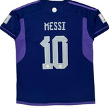 Argentina National Team Adidas 2022-23 Away Messi Football Shirt - Medium Purple Polyester