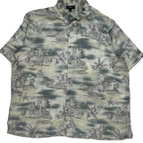 Croft & Barrow Hawaiian Shirt - XL Cream Polyester
