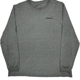 Responsibili-Tee Patagonia Graphic Long Sleeve T-Shirt - 2XL Gray Cotton
