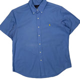 Ralph Lauren Short Sleeve Shirt - Large Blue Cotton