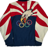 USA Olympics Starter Graphic Windbreaker - XL Blue Nylon