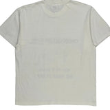 Single Stitch Hanes T-Shirt - Large White Cotton Blend