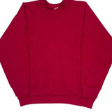 Made In USA 90S Blank Fruit Of The Loom Sweatshirt - Large Red Cotton Blend