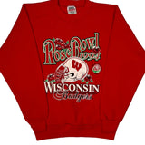 Wisconsin Badgers Oneita College Sweatshirt - Medium Red Polyester Blend