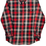 Carhartt Checked Flannel Shirt - Large Red Cotton