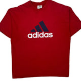 Adidas T-Shirt - Large Red Cotton