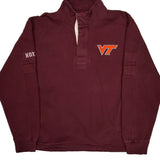 Virginia Tech Champion College 1/4 Zip - Large Burgundy Cotton