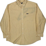 Chaps Ralph Lauren Striped Shirt - XL Yellow Cotton