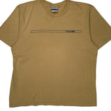 Reebok T-Shirt - Large Brown Cotton