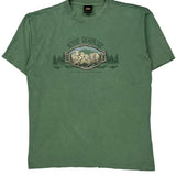 Mount Rushmore Prairie Mountain Single Stitch T-Shirt - Large Green Cotton