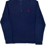 Age 10-12 Polo By Ralph Lauren 1/4 Zip - Medium Navy Cotton