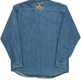 Hard Rock Cafe Logo Hard Rock Cafe Denim Shirt - Large Blue Cotton