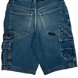 Age 10 Fubu Cargo Denim Shorts - 26W 9L Blue Cotton