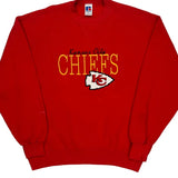 Made In USA Russell Athletic Football Sweatshirt - Large Red Cotton